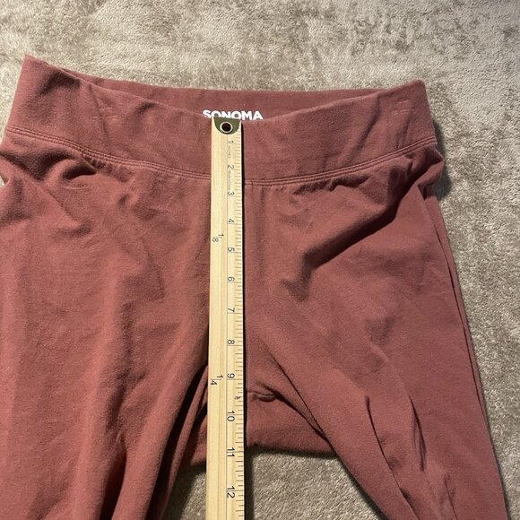 Sonoma Leggings Womens Medium Orange High Rise Full Length Soft Ankle Stretch - Picture 6 of 8